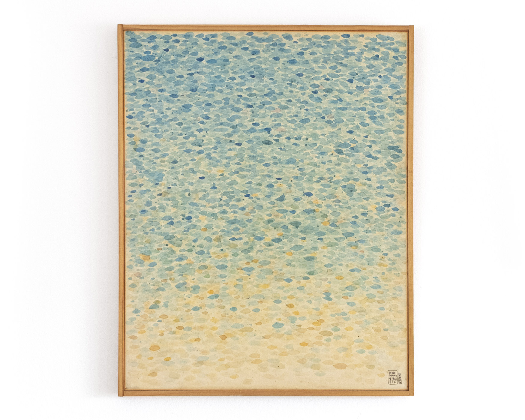 Decorative abstract painting with an impressionist painting of the brightness of the seashore of Valencia. Mediterranean decoration.