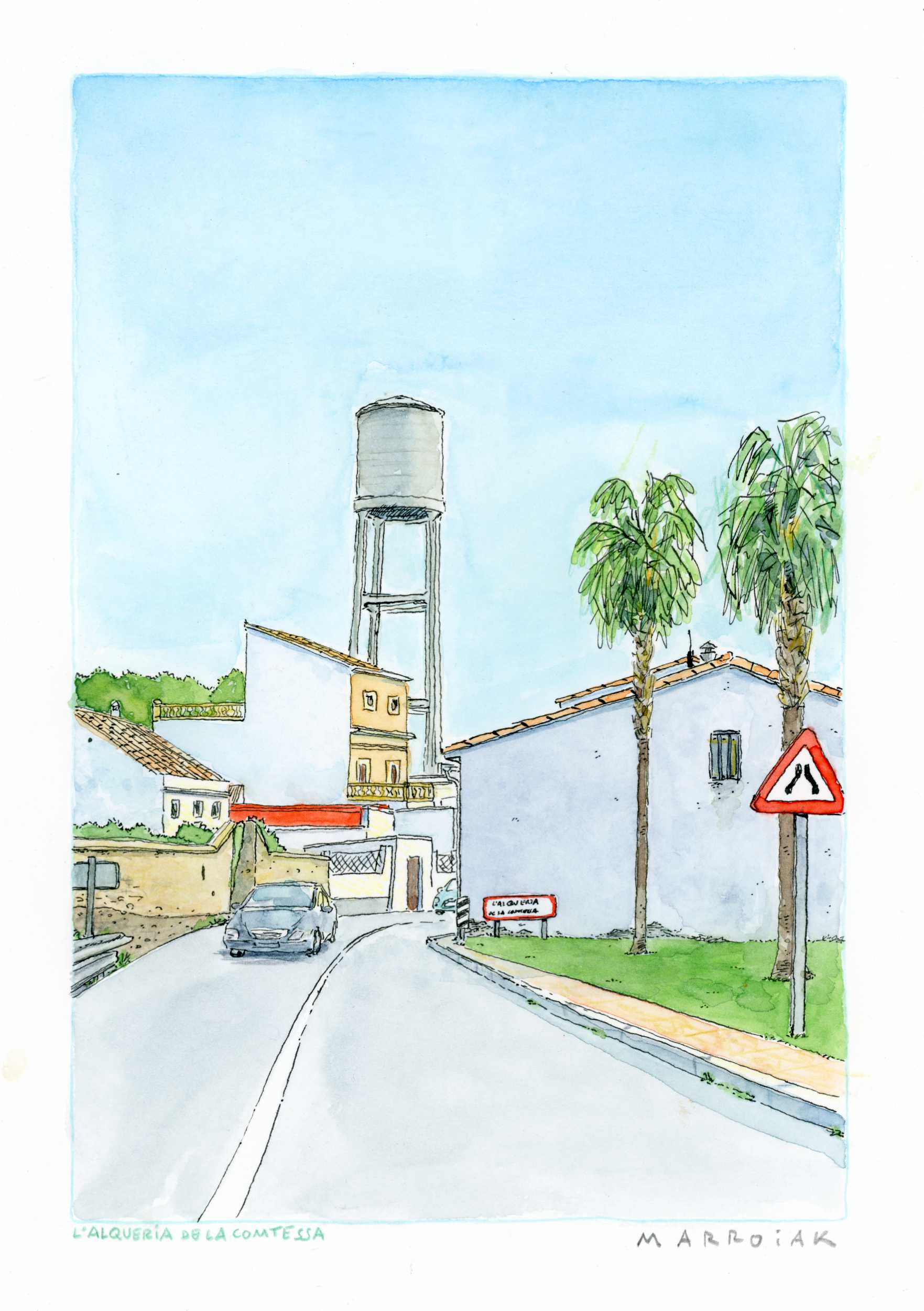 aquarel alqueria de la condesa originele veiling