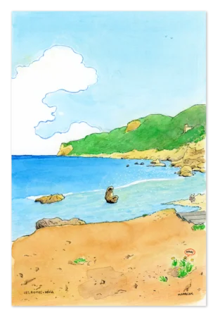 original watercolor les rotes denia auction