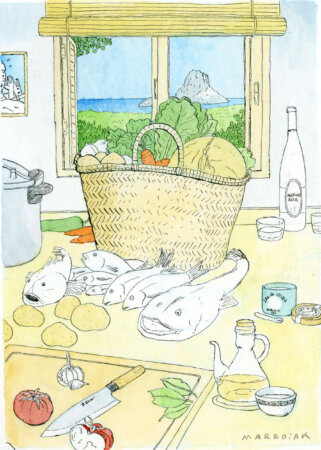 魚団子のオリジナル水彩画オークション