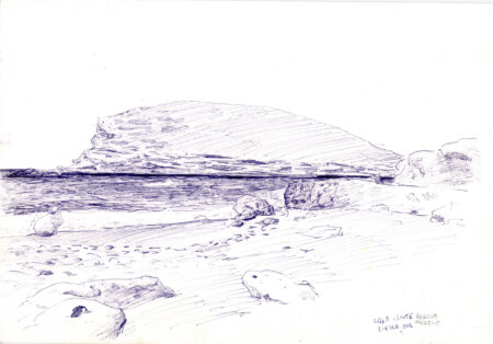 Disegno originale di Ibiza di Cala Comte all'asta