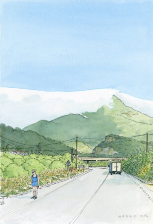 from cami to marxuquera original watercolor drawing