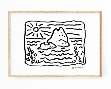 drawing picture es vedra ibiza minimalist