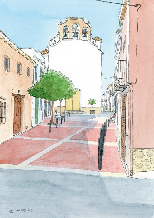 daimuz valencia town watercolor
