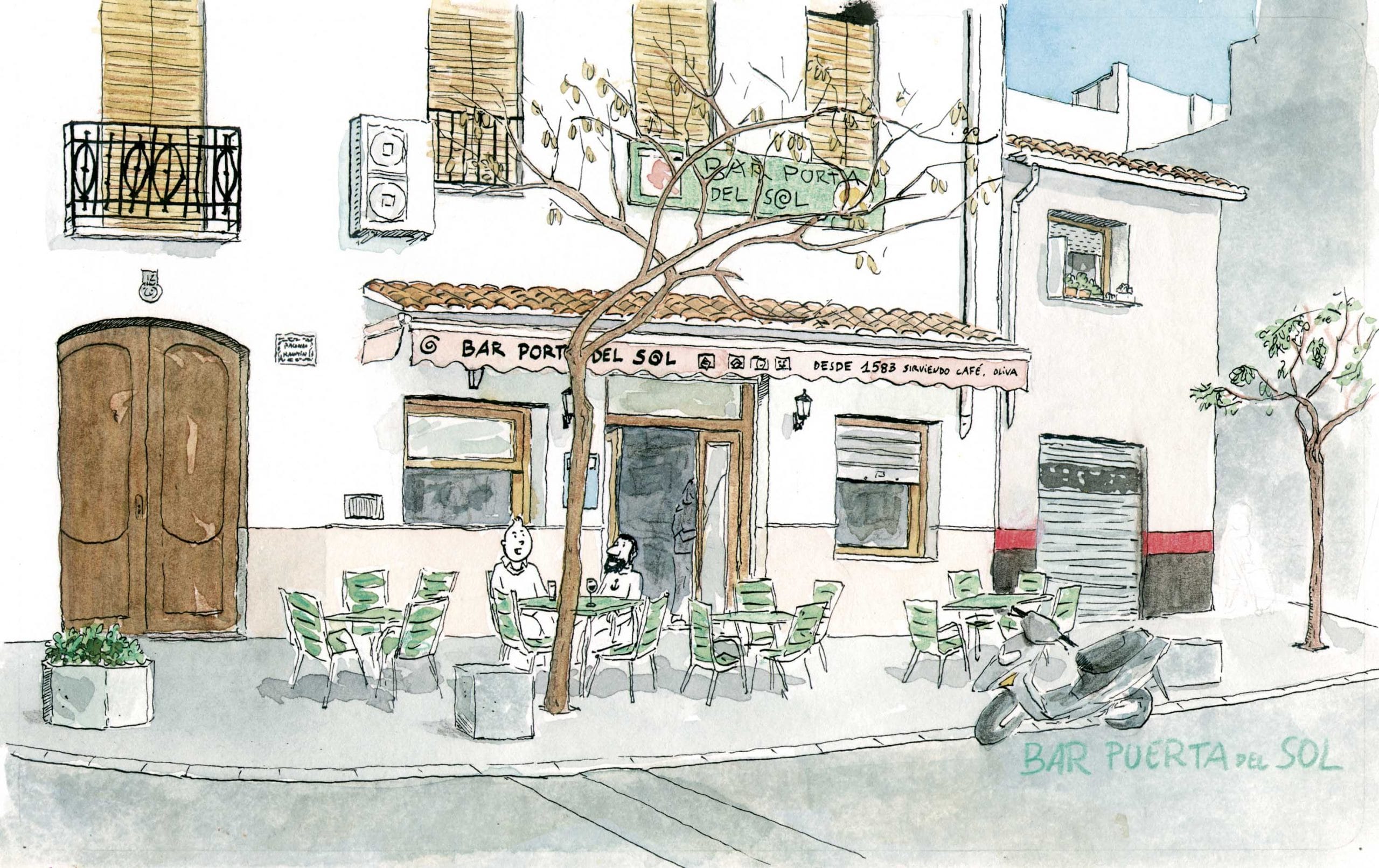 olive drawing - Bar Puerta del sol