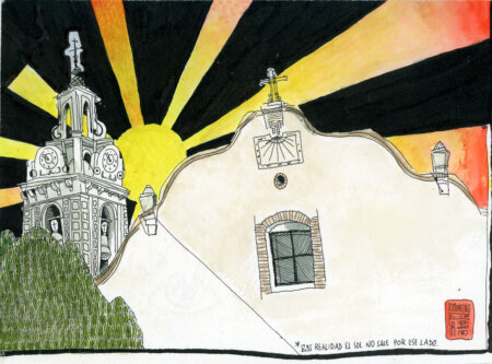 dibujo original santa maria la major oliva en subasta