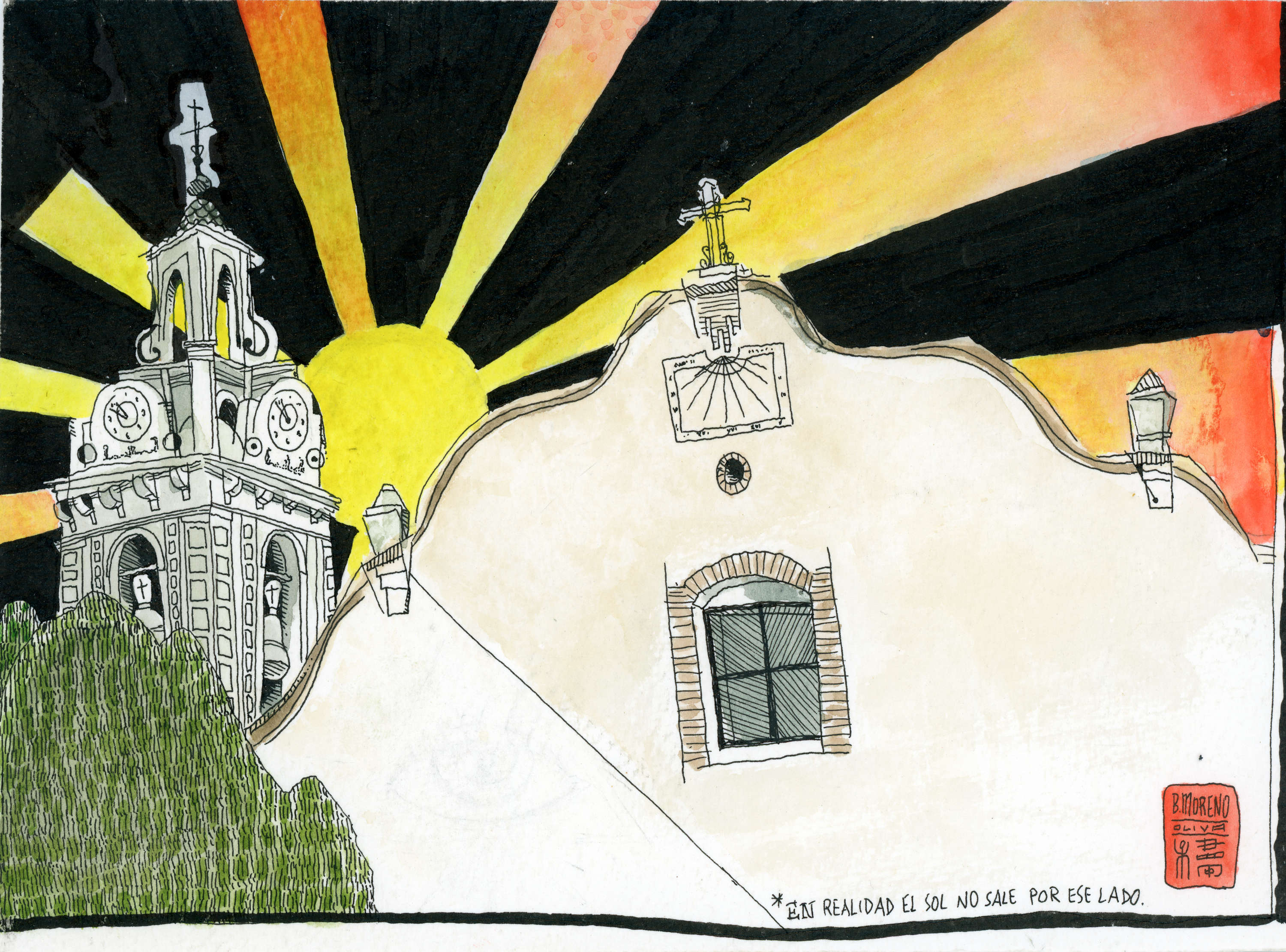 all'asta disegno originale di Santa Maria la Maggiore Oliva