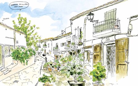 Dibujo urban sketchers sant joan de labritja ibiza