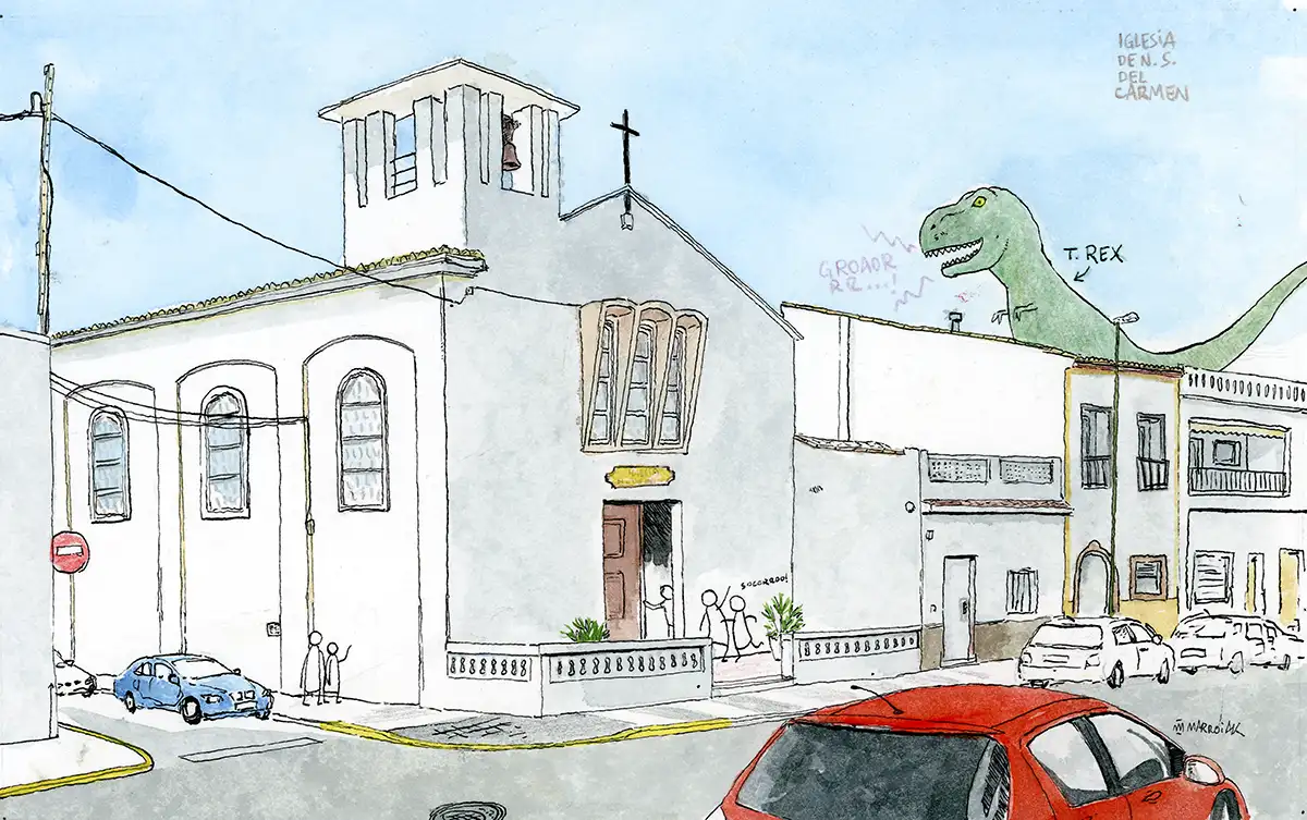 Asta di disegni di dinosauri, Olive Beach