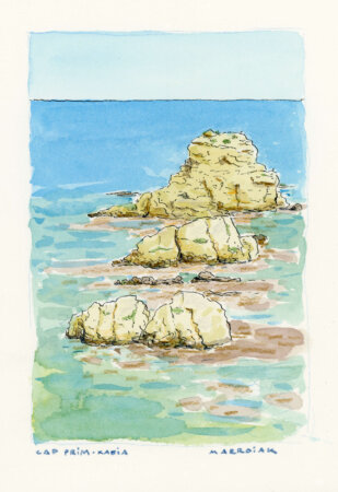 Els pallares cap prim javea aquarelle art peinture