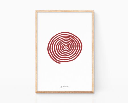 Illustrazione astratta di un ospedale. Dipinto decorativo dal design minimalista. Stile nordico.