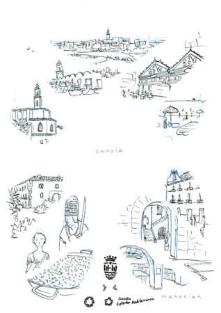 Gandia, diversi schizzi e disegni all'asta