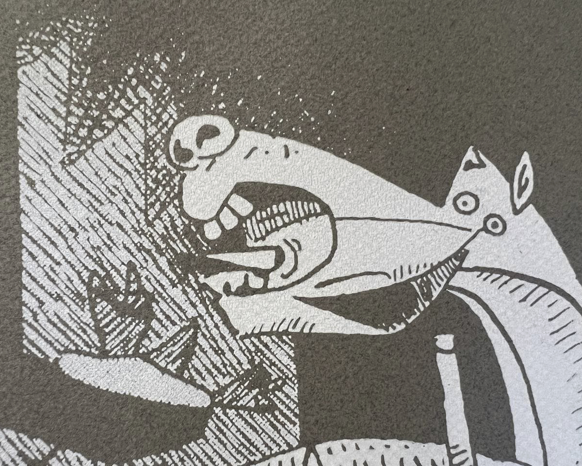 Dettagli grigi della Guernica