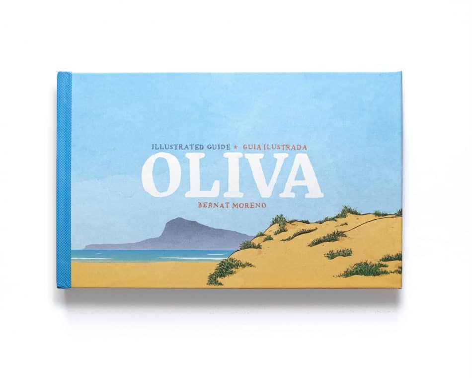Oliva ilustrated travel book of the town fromValencia, Spain. Watercolor Urban sketchers traveloge