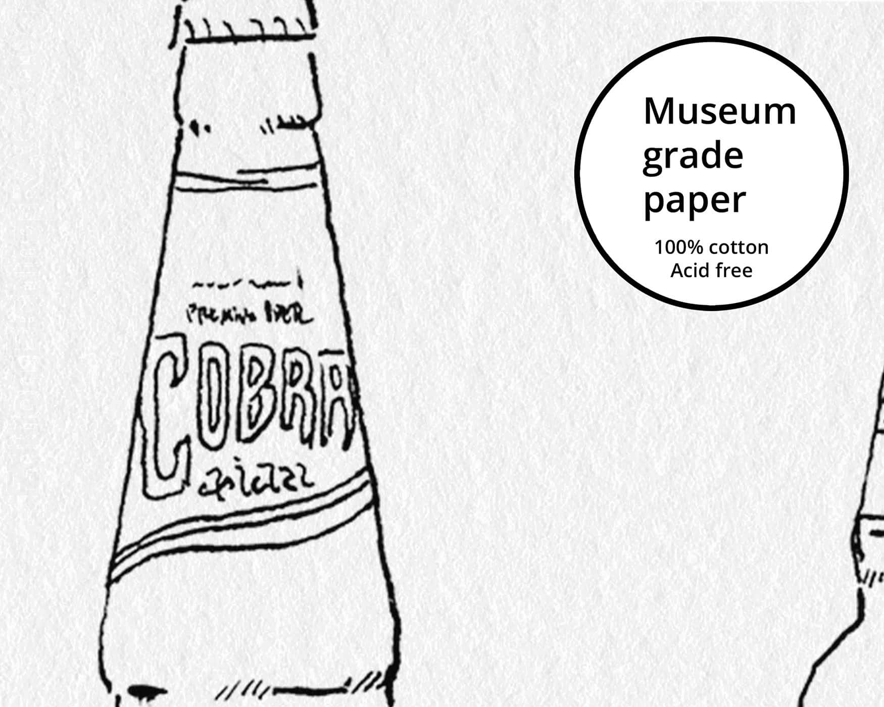 Cervezas del mundo<small>. Lámina ilustración en blanco y negro para cocinas</small> - Imagen 4