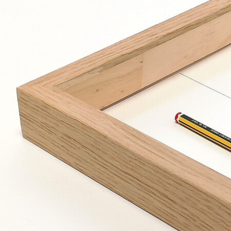 Natural oak wood frame, high rebate