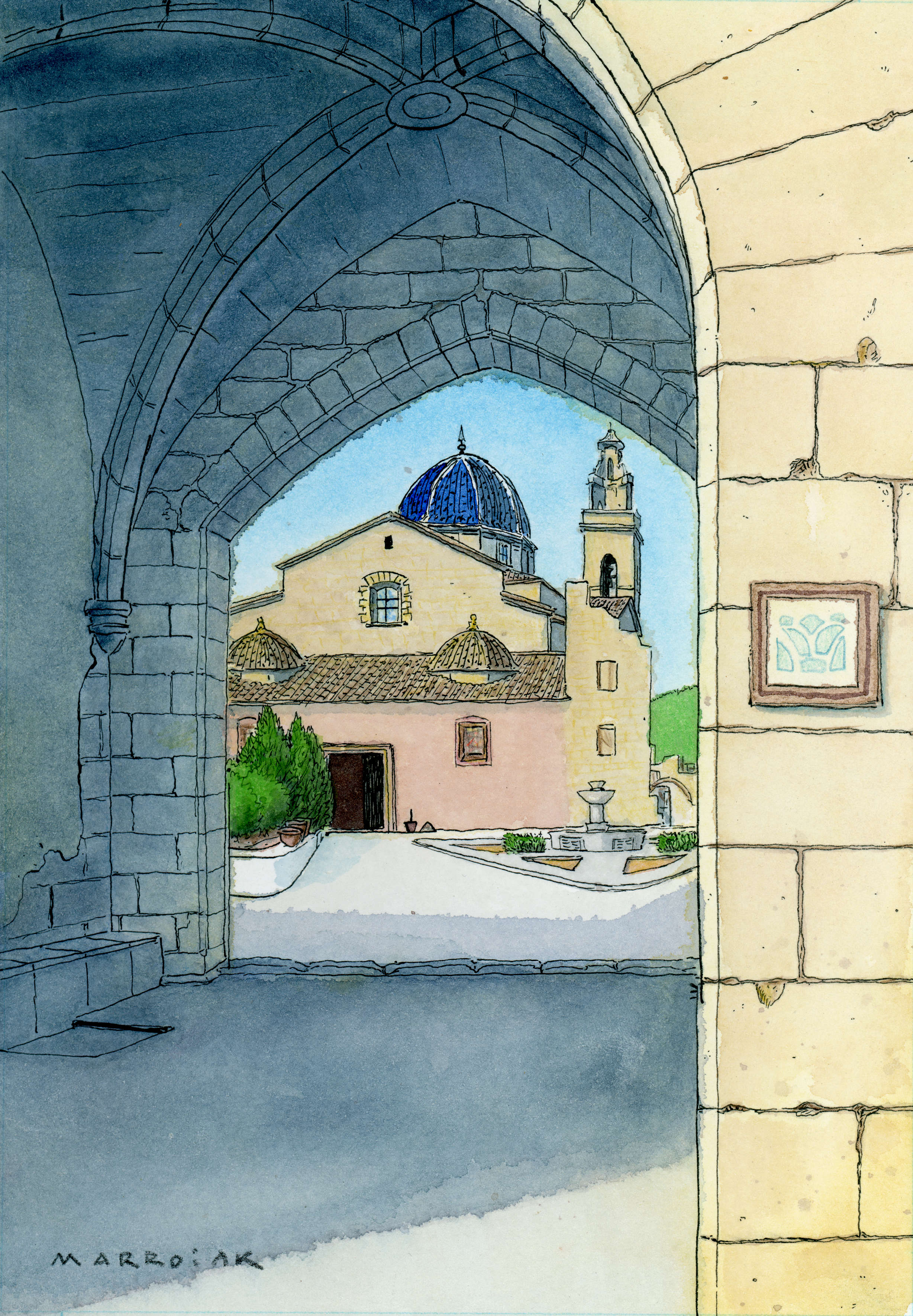 Asta di acquerelli originali del Monastero di Simat de la Valldigna