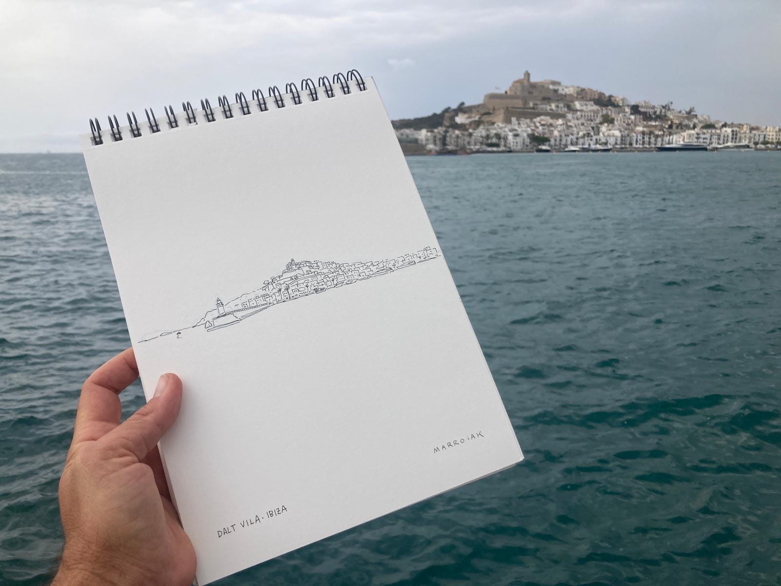 original at auction drawing dalt vila ibiza
