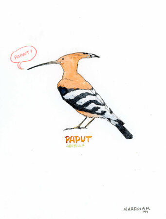 paput dibujo en acuarela marroiak subasta original