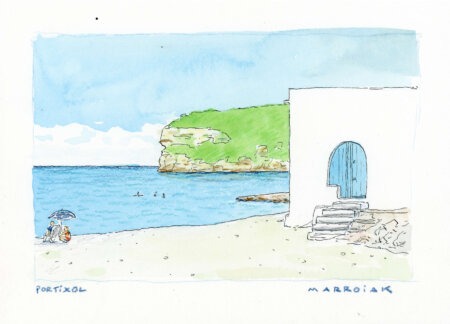 Portixol acuarela arte subasta javea