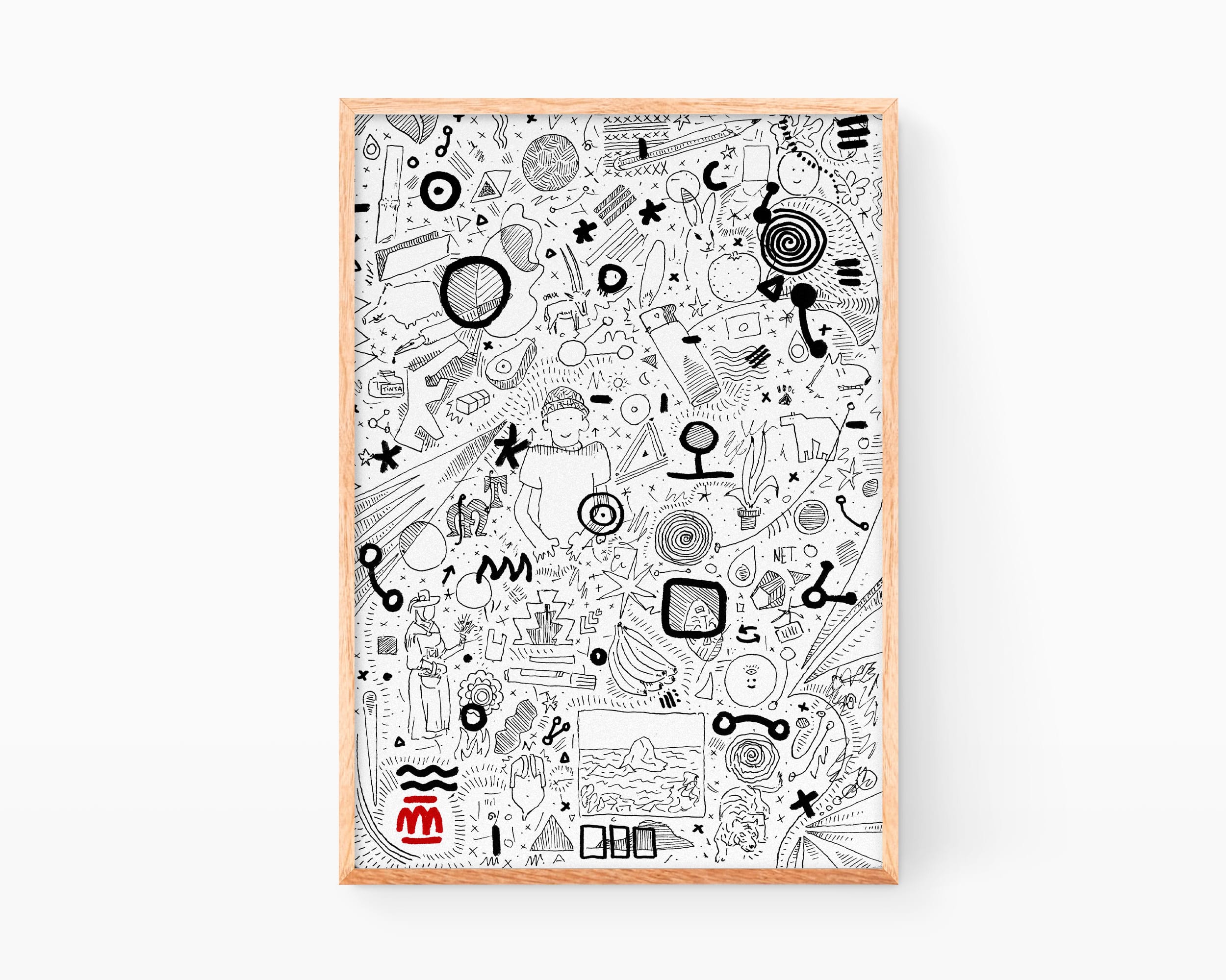 stampa artistica urbana horror vacu power animals