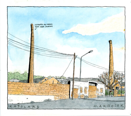 Original watercolor rajolars for auction, olive, Valencia