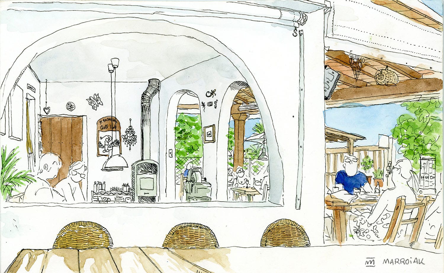 Drawing urban sketchers bar san francisco ibiza